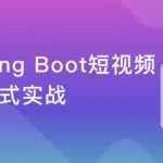 Spring Boot短视频小程序开发 全栈式实战项目